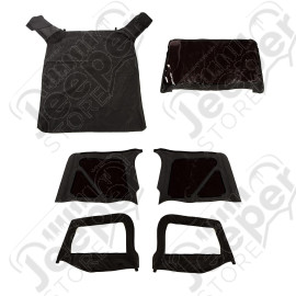 Montana Soft Top, Door Skins, Black Diamond, Tinted; 97-06 Wrangler TJ