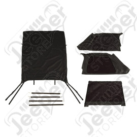 Montana Soft Top, Bowless, Black Diamond; 04-06 Jeep Wrangler LJ