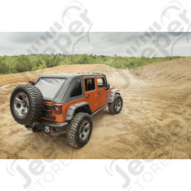 Montana Soft Top, Bowless, Black Diamond; 07-18 Wrangler JKU, 4 Door