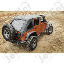 Montana Soft Top, Bowless, Black Diamond; 07-18 Wrangler JKU, 4 Door