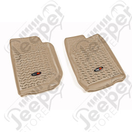 All Terrain Floor Liner, Front Pair, Tan; 07-18 Jeep Wrangler JK/JKU