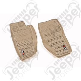 All Terrain Floor Liner, Front Pair, Tan; 08-12 Jeep Liberty KK