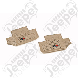 All Terrain Floor Liner, Rear Pair, Tan; 07-18 Jeep Wrangler JK