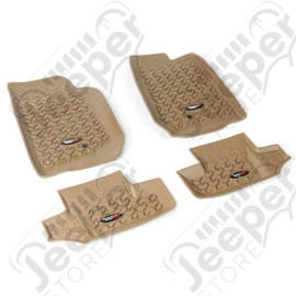 All Terrain Floor Liner Kit, Tan; 07-18 Jeep Wrangler JK, 2 Door