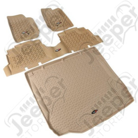 All Terrain Floor Liner Set, Tan; 07-10 Jeep Wrangler JK, 2 Door