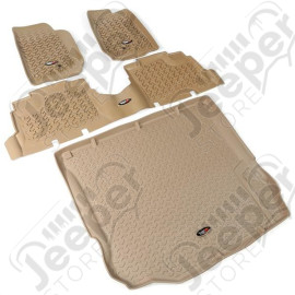 All Terrain Floor Liner Set, Tan; 11-18 Jeep Wrangler JK, 4 Door