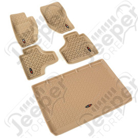 All Terrain Floor Liner Set, Front/Rear/Cargo, Tan; 08-13 Jeep Liberty