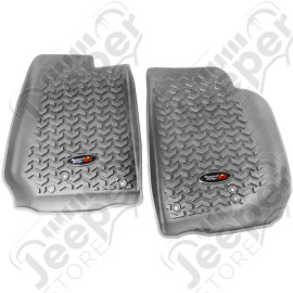All Terrain Floor Liner, Front Pair, Gray; 07-18 Jeep Wrangler JK