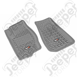 All Terrain Floor Liner, Front Pair, Gray; 05-10 Jeep WK/XK