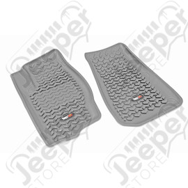 All Terrain Floor Liner, Front Pair, Gray; 07-17 Jeep MK/Dodge Caliber