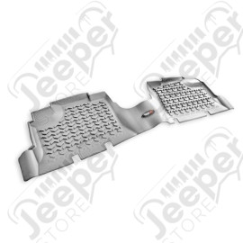 All Terrain Floor Liner, Rear, Gray; 07-18 Jeep Wrangler JKU