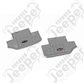 All Terrain Floor Liner, Rear Pair, Gray; 07-18 Jeep Wrangler JK