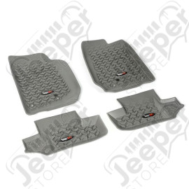 All Terrain Floor Liner Kit, Gray; 07-18 Jeep Wrangler JK, 2 Door