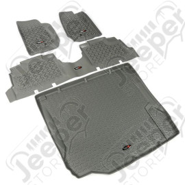 All Terrain Floor Liner Set, Gray; 07-10 Jeep Wrangler JK, 4 Door