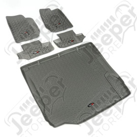 All Terrain Floor Liner Set, Gray; 07-10 Jeep Wrangler JK, 2 Door