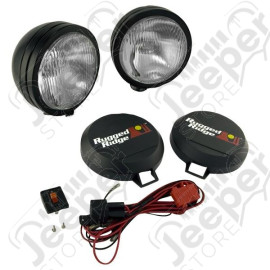 Light Kit, HID, 6 Inch, Round, Black, Steel Housing, 2 Piece