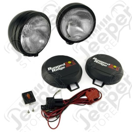 Light Kit, HID, 5 Inch, Round, Black, Steel Housing, 2 Piece