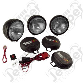 Light Kit, HID, 6 Inch, Round, Black, Steel Housing, 3 Piece
