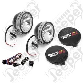 Light Kit, Halogen, 6 Inch, Black, Steel Housing, 2 Piece