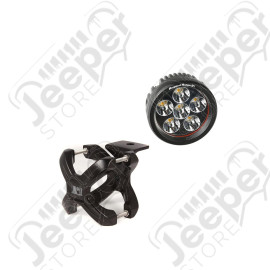 Light Kit, X-Clamp/Round LED, Large, Black, 1 Piece
