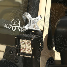 Light Kit, X-Clamp/Square LED, Large, Silver, 1 Piece