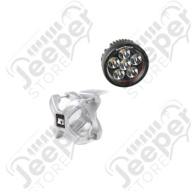 Light Kit, X-Clamp/Round LED, Large, Silver, 1 Piece