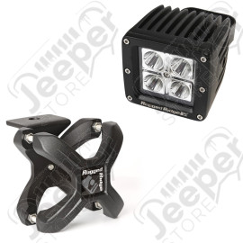Light Kit, X-Clamp/Square LED, Small, Textured Black, 1 Piece