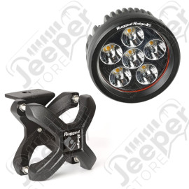 Light Kit, X-Clamp/Round LED, Small, Textured Black, 1 Piece