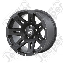 XHD Wheel, 17x8.5, Black Satin; 07-19 JK/JL