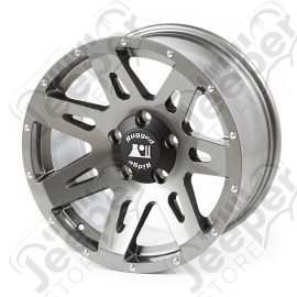 XHD Wheel, 17x8.5, Gun Metal; 07-19 JK/JL