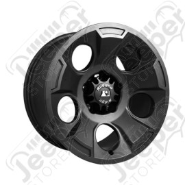 Drakon Wheel, 17X9, Black Satin; 07-20 Jeep JK/JL/JT