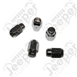 Wheel Lug Nut, Chrome; 46-86 Jeep CJ