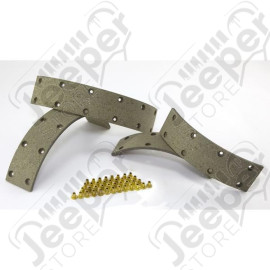 Drum Brake Shoe Lining Kit; 41-53 Willys