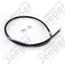 Parking Brake Cable, Front, Right, 11 In Drum, Bolt-On; 76-86 Jeep CJ
