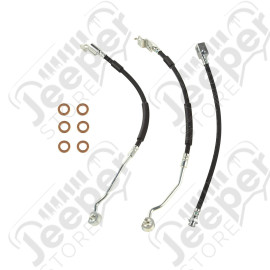 Brake Hose Kit, Non ABS; 90-94 Jeep Wrangler YJ