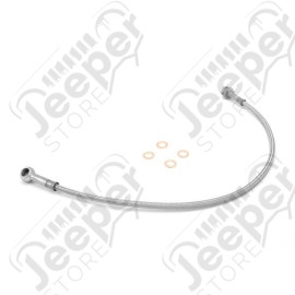 Brake Hose Kit, Front, Stainless Steel; 76-81 Jeep CJ5/CJ7/CJ8