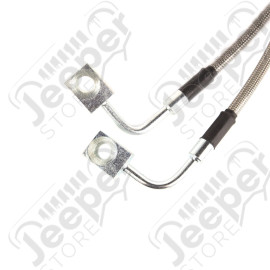 Brake Hose Kit, Braided Stainless Steel; 07-18 Jeep Wrangler JK