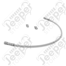 Brake Hose Kit, Rear, Braided Stainless Steel; 67-73 Jeep CJ