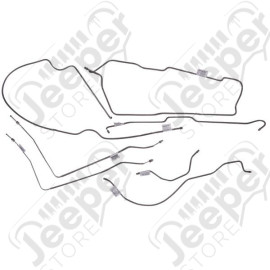 Brake Line Kit, Full; 76-80 Jeep CJ7
