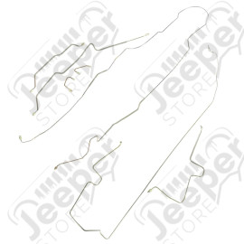Brake Line Kit, Full, Non-ABS; 97-06 Jeep Wrangler TJ