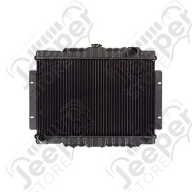 Radiator, 2 Row; 74-80 Jeep CJ, 6/8 Cylinder