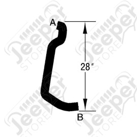 Radiator Hose, Lower, Heavy Duty Cooling; 93-95 Dodge Caravan, 3.0L