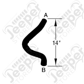 Radiator Coolant Hose, Outlet; 96-00 Dodge Caravan, 2.4L