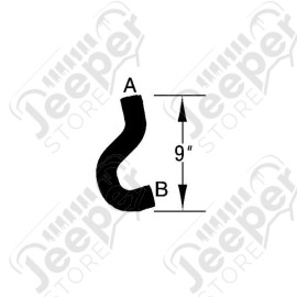 Radiator Coolant Hose, Outlet; 96-00 Dodge Caravan, 3.3L/3.8L