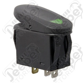 Rocker Switch, 2 Position, Green