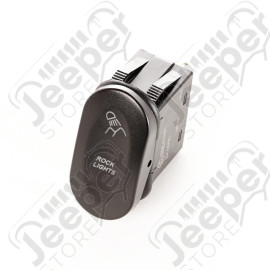 Rocker Switch, 2 Position, Rock Lights, Amber