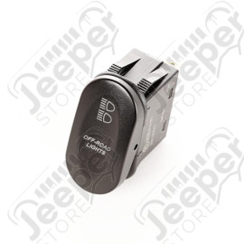 Rocker Switch, 2 Position, Off-Road Lights, Amber