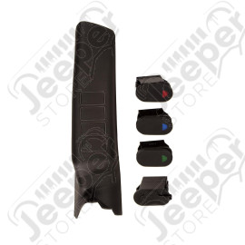 Switch Pod Kit, A-Pillar, 3 Switch, USB, Right, 07-10 Wrangler JK/JKU