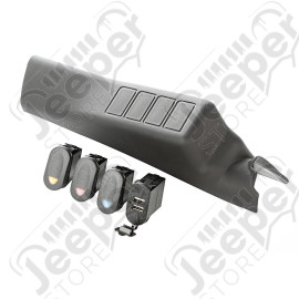 Switch Pod Kit, A-Pillar, 3 Switch, Dual USB Connector; 11-18 JK/JKU