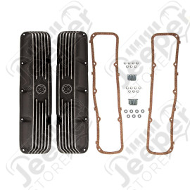 Engine Valve Cover, OMIX Logo, Polished; 72-91 Jeep CJ/SJ